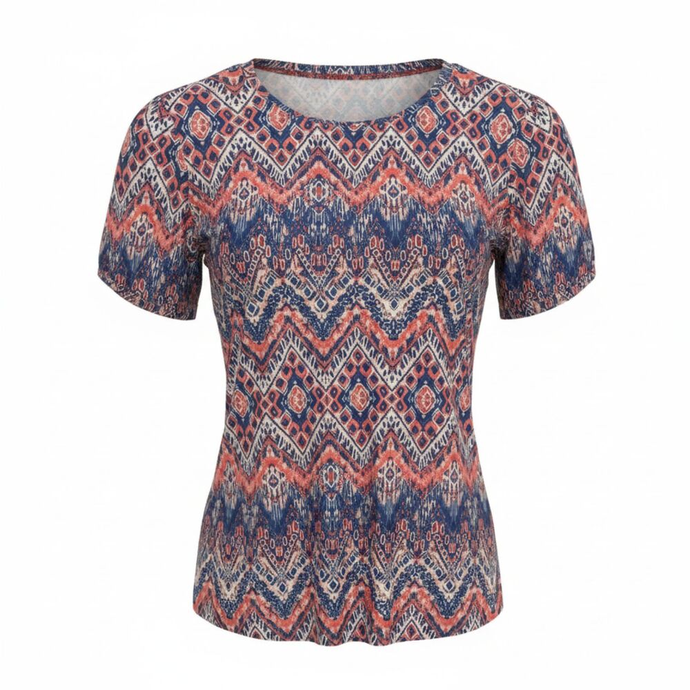 Zeagoo Womens Top Size L Multi Color Casual Blouse NWT